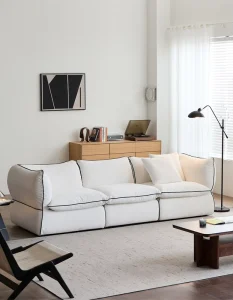 Manufacturer Modern Luxury Indoor Modular Sofa Set French Cream Style Niche Minimalist White Cloud Sofa