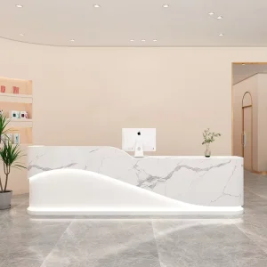 Marble Reception Desk and Counter for Beauty Salon, Office, and Hotel