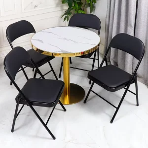 Marble Reception Negotiation Coffee Table and Chair Set for Hotel, Cafe, Balcony, or Dining