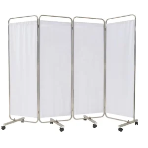 Medical Privacy Screen Portable 4 Panel Indoor Temporary Room Partition Fencing Screen for Hospital Clinic Ward