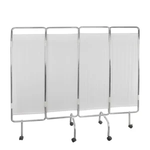 Medical Privacy Screen Portable Indoor Temporary Room Ward Screen Hospital Divider Polyester & Cotton Waterproof Fabric