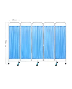 Medical Screen Hospital Fabric Partition Folding Screen Suitable Clinics Health Centers Beauty Salons Features Include Sliding