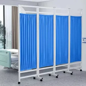 Medical Screen Hospital Iron Fabric Partition Folding Screen Health Rooms Clinics Beauty Salons Lifetime Warranty Sliding