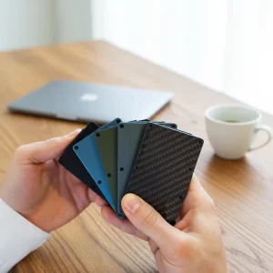 Men’s RFID Blocking Slim Aluminum Alloy Money Clip Wallet and Credit Card Holder
