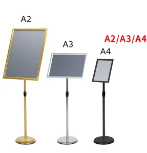 Menu Stand A3 Poster Display Floor Stand A4 24×36 Poster Frame Adjustable Paper Holder