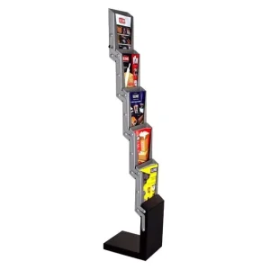 Metal A4 Foldable Brochure Holder and Literature Rack for Trade Shows