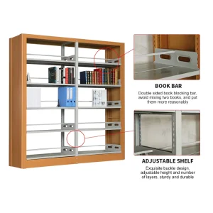 Metal Bookcase Rust-Resistant Steel Bookshelf with Adjustable Shelves