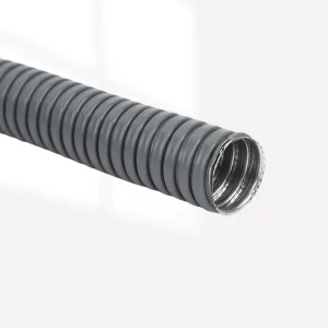 Metal Corrugated Wire Conduit Cable Grey Electrical Flexible Pvc Coated Conduit Pvc Coated Metal Pipe