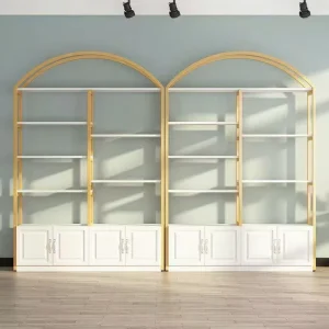 Metal Cosmetic Display Shelf Stand with Adjustable Layers