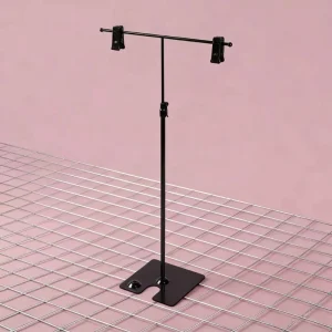 Metal Desktop Poster Stand with Adjustable Pole and Clamp Clips