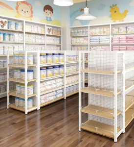 Metal Frame Retail Display Rack for Grocery, Candy, Cosmetics, and Stationery Storage