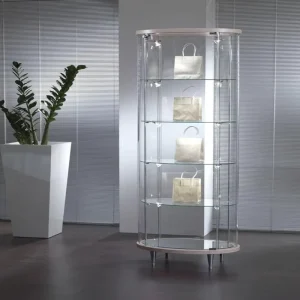 Metal Glass Jewelry Display Cabinet