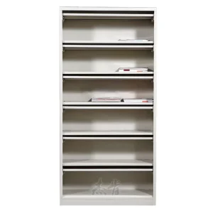 Metal Library Bookshelf Steel Bookcase Display Stand Customized Library Book Storage Rack