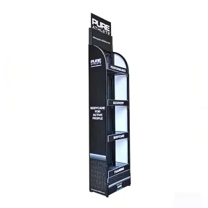 Metal Merchandise Display Shelf with Trays
