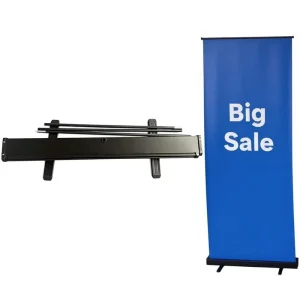 Metal Roll-Up Banner Stand 85 x 200 cm for Advertising