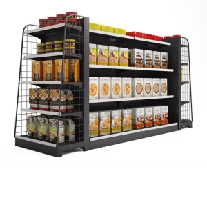 Metal Supermarket and Grocery Store Display Shelf Rack