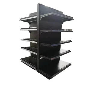 Metal Wall-Mounted Supermarket Display Shelf Rack
