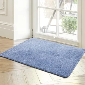 Microfiber Water-Absorbent Floor Mat with Anti-Slip Backing for Bathroom Doors and Entrances
