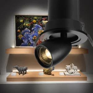 Mini 1W 3W COB LED Track Spotlight CRI95 Dimmable Anti-Glare Adjustable Focus for Jewelry Cabinet and Exhibition