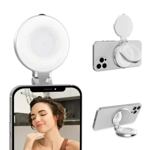 Mini Magnetic Phone LED Selfie Fill Light with 3 Light Modes for Selfies, Photography and Live Streaming