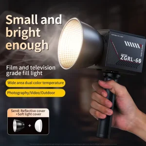 Mini Portable 60W COB Fill Light for Video Shooting Stage and Live Streaming