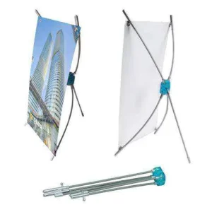 Mini Portable A3 A4 Table X Stand Banner Display, X-Frame Poster Stand for Trade Shows