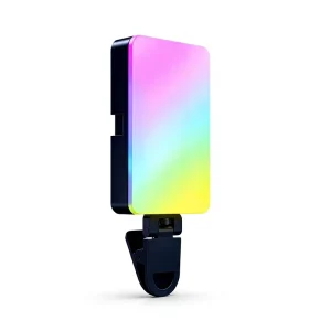 Mini Portable RGB Full-Color Ring Fill Light for Selfies and Live Streaming, Three-Color Dimming