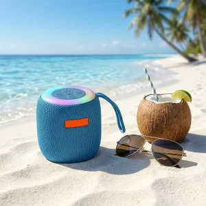 Mini Portable Waterproof Outdoor Beach Speaker, RGB Light, Wireless Travel Camping Speaker