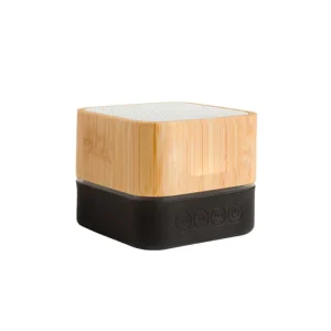 Mini Portable Wireless Speaker with Colorful Light, Square Design, and USB Interface for Outdoor Use