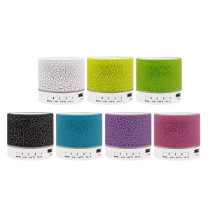 Mini V4.0 Wireless Speaker RGB LED Lighting Plastic Cabinet Portable Card-Inserting Subwoofer