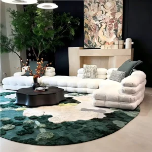 Minimalist Fabric Corner Module Sofa with Sandwich Structure and Princess Style