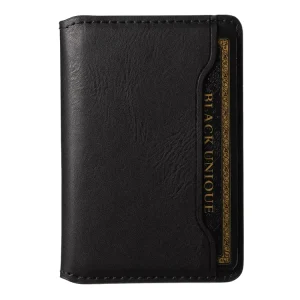Minimalist Front-Pocket PU Leather Magnetic Card Case with MagSafe and Custom Logo