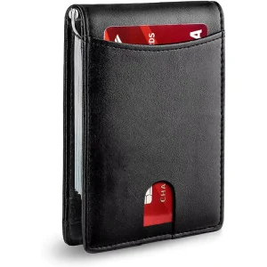 Minimalist High Quality PVC Slim Waterproof Zipper Closure Business Bifold Wallet & Card Holder Unisex