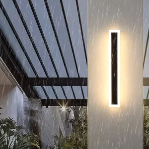 Minimalist Long Strip IP65 Outdoor Waterproof LED Wall Light Decorative Background Lamp Project Villa Gate Garden