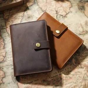 Minimalist Style Small Genuine Leather Card Holder Multi-Card Slots Custom Logo Business Card Case for Men Women