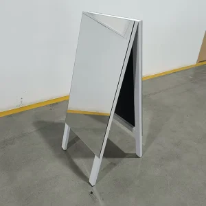 Mirror Finish Foldable Stainless Steel A-Frame Sidewalk Sign