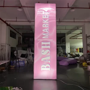 Misign 14ft Square Aluminum High Brightness Full Color LED Trade Show Display Tower Banner Stand Cube Light Box Advertising