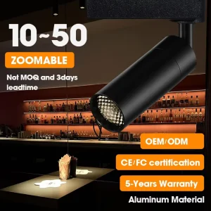 Modern 110 220V LED Track Spotlight High CRI 97 Dimmable Aluminum Anti Glare Adjustable 420 600 Lumens Restaurant
