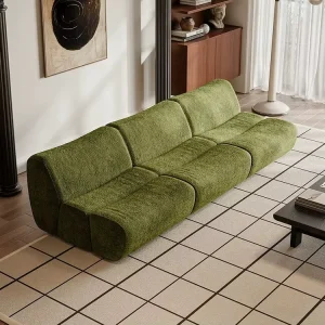 Modern 3 Seat Sectional Fabric Sofa Modules Chaise Longue Factory Price High Density Foam Couch for Apartment Mall Furniture