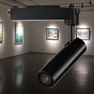 Modern 4 Wire Spotlight Zoom Dimmable Track Light Cob Adjustable Aluminum Design for Museum Exhibition Art Painting Exhibitions