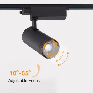 Modern Aluminum 12W Commercial Spot Ceiling LED Track Lighting System 2700K 4000K Color Temp 5 Year Warranty
