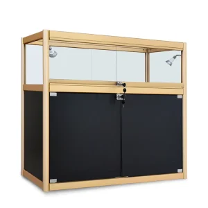 Modern Aluminum Custom Size Jewelry Display Glass Cabinet ISO9001 Certified with ODM OEM Service for Shopping Mall