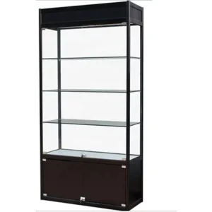 Modern Aluminum Lockable Glass Display Cabinet