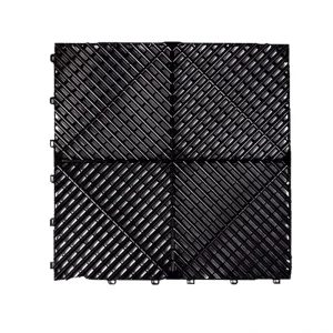 Modern Anti Slip Industrial Floor Mat VINYL 6mm Edge Industrial Interlocking Tiles Design Parquet for Car Plastic Flooring