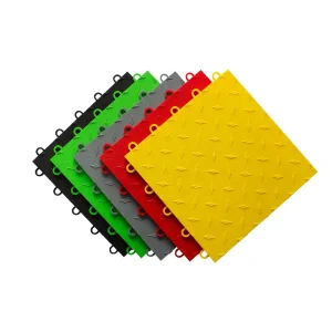 Modern Anti Slip Interlocking Garage Floor Tiles PP PVC Plastic Modular Flooring Mats for Car Detailing Workshop Warehouse Use