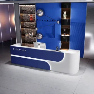 Modern Arc-Shaped Cashier Counter for Toy Stores, Beauty Salons, or Barber Shops