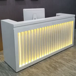 Modern Cafe Reception Counter Hotel Office Reception Counter with Back Wall Reception Counter Front Desk for Spa