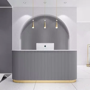 Modern Cash Table Register Retail Wooden Cashier Counter Store Boutique White Checkout Counters Hotel Reception Desks for Sale