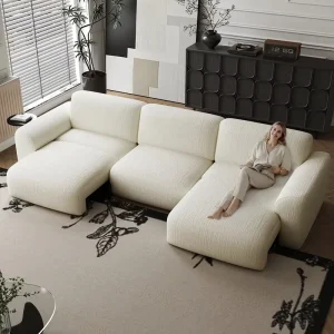 Modern Chenille Fabric Sectional Modular Sofa Set Electric Leisure Sofa Couch Armrests Cozy Living Room Design