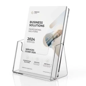 Modern Clear Acrylic Brochure Holder Tabletop Magazine Display Rack Custom Size Wall Mounted Leaflet Stand for Store
